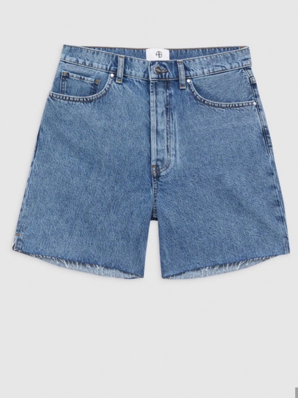 Anine Bing Mid-Blue Kat Jean Shorts